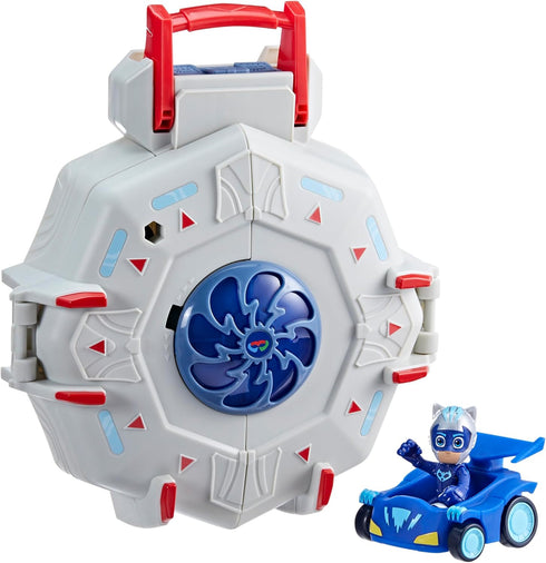 PJ Masks Power Heroes PJ Power Q Playset, Headquarters Set with Car and Figure, Superhero Toys for 3 Year Old Boys and Girls and Up...