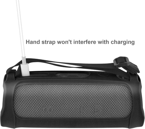 TXEsign Silicone Case for JBL Flip 5 Waterproof Portable Bluetooth Speaker Travel Carrying Pouch Protective Cover with Hand Strap(Black)...