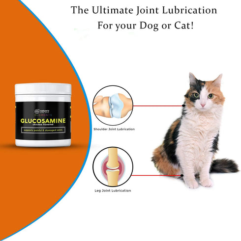 Nature's Pure Edge Original Extra Strength Glucosamine Dog and Cat Supplement Flavored with Real Chicken. Treats Painful and Damaged Joints. 170 g...
