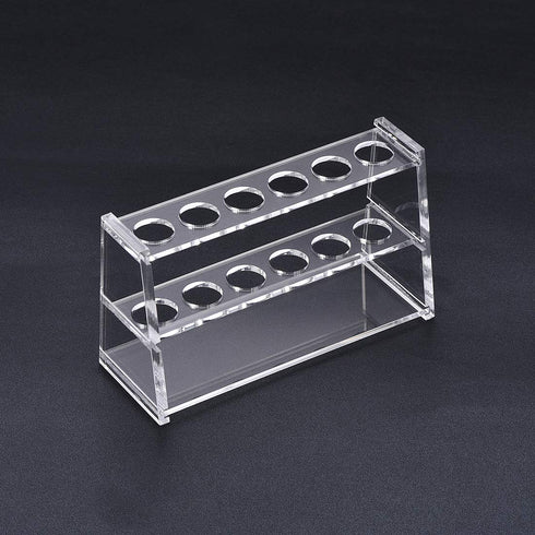uxcell Acrylic Test Tube Holder Rack 6 Wells for 10ml Centrifuge Tubes Clear 2Pcs...