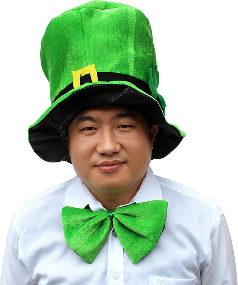 CreepyParty St. Patrick's Day Party Costume Suit Hat, Bow, Bow Tie, Beard, Scarf (Hat, Beard, Tie, Bow tie)...