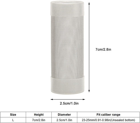 Tnfeeon Stainless Steel Mesh Inflow Aquarium Filter Guard Intake Cover for Shrimp and Fish Aquarium Intake Filter Mesh Cover Fish Mesh Net Straine...