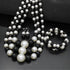 Large Big Pearl Necklace and Earring Set Multi Strand Pearl Necklace Costume Jewelry Chunky Pearls Necklaces for Women...