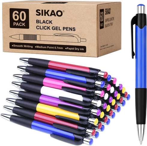 Pens Bulk, Tip-Top Ball Point Pens, Black Ink Pens Medium Point (1.0mm), Click Pens, Ballpoint Smooth Writing Pens for Journal No Smudge, Office P...