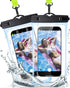 2 Pack-IP68 Waterproof Phone Pouch Floating Case for Underwater Photography, Underwater Screen Touchable, Cellphone Dry Bag, Detachable Lanyard fo...
