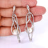EVER FAITH Women's Austrian Crystal Simulated Pearl Twist Chandelier Teardrop Dangle Earrings Clear...