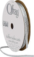 Offray 1/8" Wide Galena Craft Ribbon, 5 Yards, Silver...