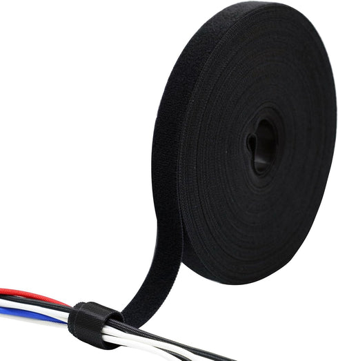 ECOHomes 3/4 Inch x 75 FT Cable Ties Wrap, Double Sided Hook And Loop Straps Roll Tape, Self Gripping Strips for Cable & Cord Management Home & Of...
