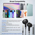 3.5mm Headphones Wired Earbuds for Chromebook Laptop,in-Ear Headset Earphones with HD Mic,Clear Call,Volume Control for Nintendo Switch,MP4/MP3,Sa...
