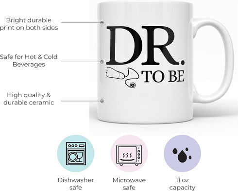 YouNique Designs Dr. To Be Coffee Mug, 11 Ounces, Funny Medical Student Gifts, Med School Gifts, Medical School Gifts, Best Gifts for Medical Stud...