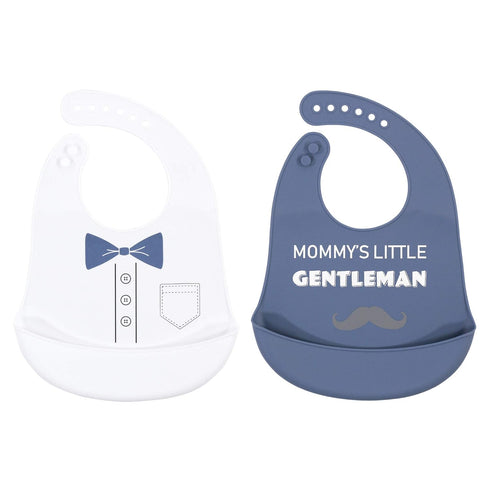 Hudson Baby Unisex Baby Silicone Bibs, Mommys Little Gentleman, One Size...