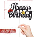 Black Glitter Mario Cake Topper Happy Birthday Cake Decoration Video Game Themed Kids Boys Birthday Party Supplies...