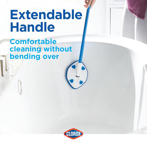 Clorox Extendable Tub and Tile Scrubber with Extra Pad...