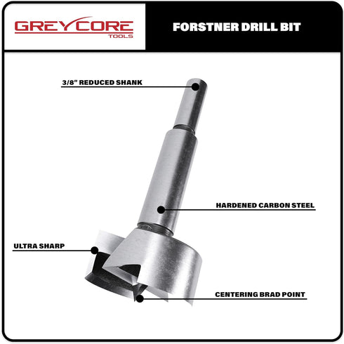 Tools 1-1/4 Inch x 3-1/2 Inch Forstner Drill Bit, High Speed Steel for Woodworking - Hardwood, Softwood and Plywood (1-1/4” Forstner)...