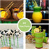100% Biodegrabale Yellow Bamboo Straws, Pack of 100 Disposable Yellow Bamboo Printed Paper Drinking Straw for Party Cocktail Decoration...