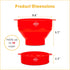 POPCO Microwave Popcorn Bowl - Silicone Snack Popcorn Popper with Handles - Collapsible Design, 2.3" Height When Folded -Dishwasher Safe Bowl for ...