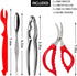 Crab Crackers and Tools, Crab Leg Crackers and Picks Set, Picks Knife for Crab, Shellfish Scissors Nut Cracker, Stainless Steel Seafood Utensils C...