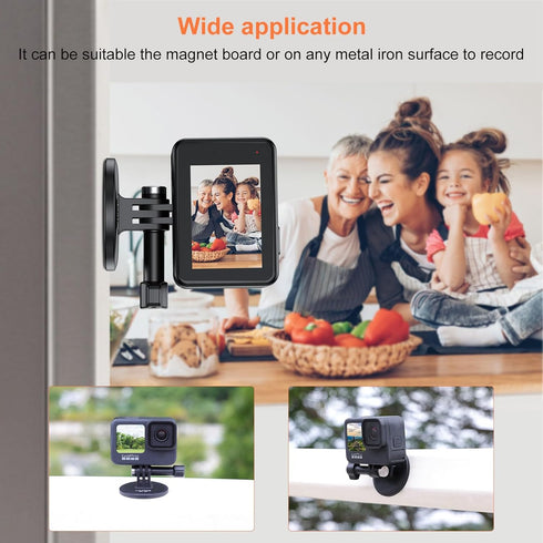 Magnetic Chest Mount with Neck Strap Mount + Magnetic Quick Release Tripod Mount for Gopro 12 11 10 Insta360 X3 Ace DJI Action Body Camera Sticks ...