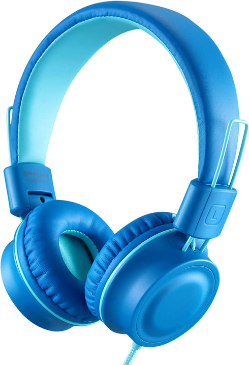 iRAG J01 Kids Headphones Foldable Stereo Tangle-Free 5ft Long Cord 3.5mm Jack Plug in Wired On-Ear Headset for iPad/Amazon Kindle Fire/Toddler/Boy...