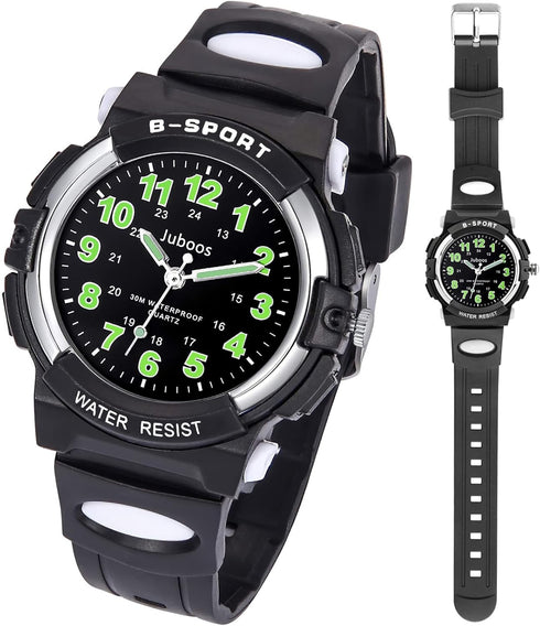 Juboos Kids Analog Watch, Kids Waterproof Quartz Watch for 5-18 Years Old Boys Girls Time Teaching Sports Outdoor Kids Watches, Kids Gifts...