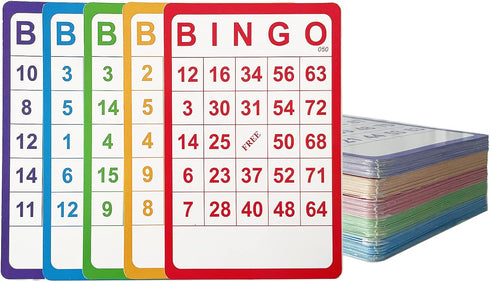Yuanhe 100 Bingo Cards Resuable Bingo Paper Game Cardstock Bulk, 5 Colors...