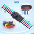 Nilight 4Pin Way Electrical Wire Connector 10 Pack 16AWG Male Female Plug Socket Quick Disconnect Waterproof Plug Play 1.5mm Series Terminal for C...