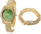Halukakah Diamonds Gold Watch Iced Out,Women's 18K Real Gold/Platinum White Gold Plated 36MM Width Green/Blue/Red Dial Quartz Wristband 8" with Cu...