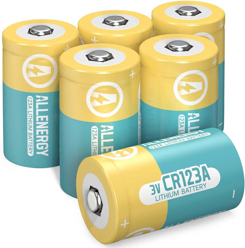 CR123A 3V Lithium Battery CR17345 3 Volt 123A Batteries 6 Pack High Capacity, 10 Years Shelf Life...