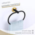 Towel Ring Black & Gold, Suyar Stainless Steel Hand Towel Holder, Oval Shape Towel Hanger, Towel Rack for Bathroom Wall...