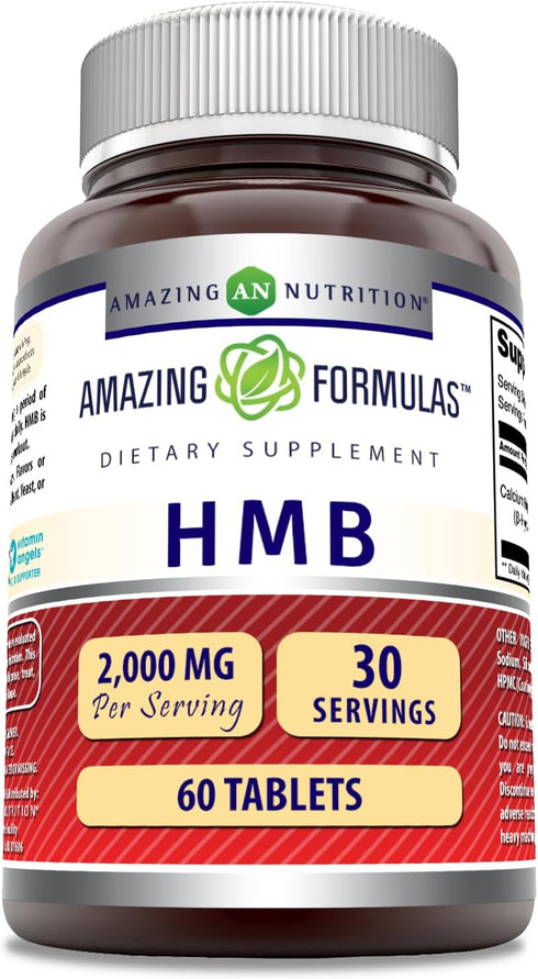 Amazing Formulas HMB 2000mg per Serving Tablets Supplement | Non-GMO | Gluten Free | Made in USA (60 Count)...