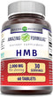 Amazing Formulas HMB 2000mg per Serving Tablets Supplement | Non-GMO | Gluten Free | Made in USA (60 Count)...