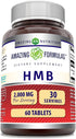 Amazing Formulas HMB 2000mg per Serving Tablets Supplement | Non-GMO | Gluten Free | Made in USA (60 Count)...