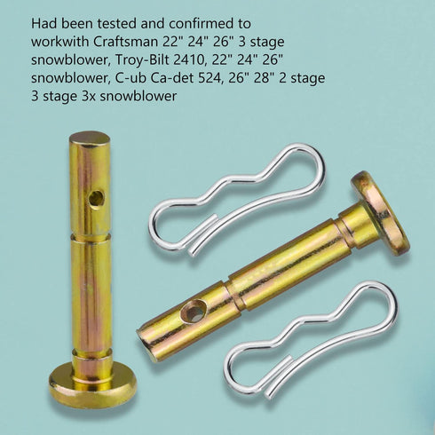 25 pcs Shear Pins + 25 pcs Cotters Pins for Snowblower - Replacement 738-04124A and 714-04040 Shear Pin Kits Compatible with MTD Cub Cadet Craftsm...