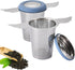 2 Pack Tea Infusers Strainers Basket with Lid/Drip Tray for Loose Leaf Tea, Ultra Fine Mesh Tea Steeper 304 Stainless Steel Tea Filter with Big Ca...