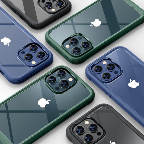 Miracase Designed for iPhone 12 Pro Max Case, Full Body Rugged Case with Built-in Touch Sensitive Anti-Scratch Screen Protector, Soft TPU Case Com...