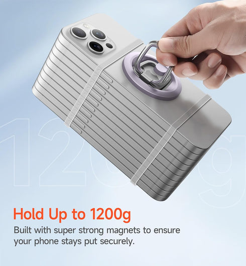 SURITCH for MagSafe Phone Grip, Magnetic Phone Ring Holder for MagSafe, Magnetic Phone Grip Stand Finger Loop Ring Kickstand for iPhone 15 Pro Max...