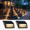 Solar Lights Outdoor, Waterproof Solar Powered Deck Step Lights for Patio Garden Backyard Garage Driveway Pathway Outside Wall Lighting (Warm Whit...
