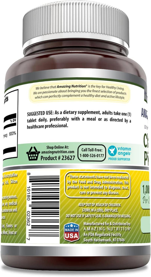 Amazing Formulas Chromium Picolinate | 1000 Mcg Tablets Supplement | Non-GMO | Gluten Free | Made in USA (1 Pack, 120 Count)...