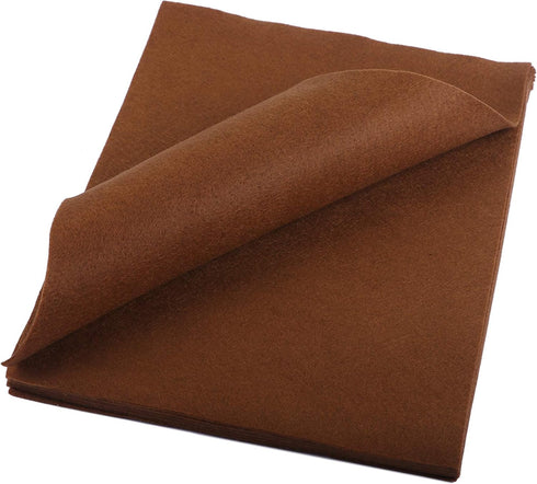 YYCRAFT Craft Soft Felt Sheets 9 Inch X 12 Inch - 24 Pcs Pack, Brown...