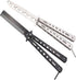 DOUBLE 2 C Butterfly Knife, Practice Balisong Knife Trainer, Metal Steel Folding Comb, Unsharpened Blade for Practicing Flipping Tricks, Csgo Butt...