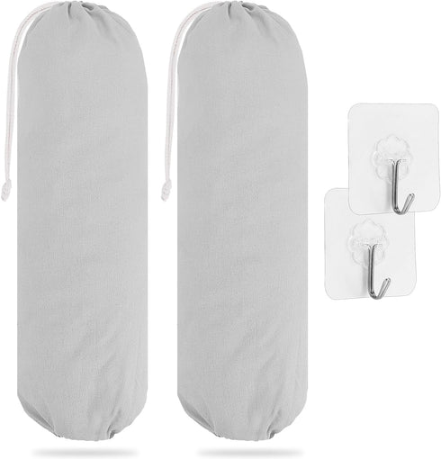 SWISSELITE 2Pcs Plastic Bag Holder, Reusable Grocery Bag Organizer, Wall Mount, 22x9 IN...