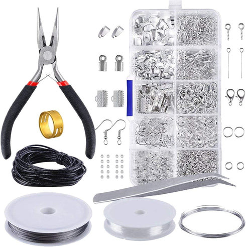 Reofrey Jewelry Making Supplies Kits with Accessories Jewelry Pliers Findings and Beading Wires Jewelry Starter Repair Tools for Crafting Earrings...