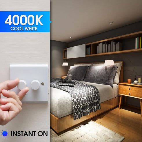 Energetic LED Bulbs 100 Watt Equivalent?Natural White 4000K A19 Dimmable Light Bulbs, 13.5W 1600lm CRI80+, 15000Hrs, UL Listed, 6-Pack...