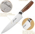 Chef Knife, Razor Sharp 8 Inch Kitchen Knife with Ebana Wood Handle High Carbon Stainless Steel Professional Cooking Chef's Knives with Gift Box...