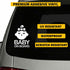 TOTOMO Baby on Board Sticker for Cars Funny Cute Safety Caution Decal Sign for Car Window and Bumper No Magnet - Sleeping Baby Girl with Ribbon (2...