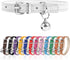 XS Dog Collar for Teacup Adjustable Teacup Dog Collar for Small Medium Large Dogs 3/8 inch Width (White, XS)...