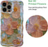 Jusy Oil Painting Flower Compatible with iPhone 11 Pro Max Case, Colorful Retro Floral Cute Curly Wave Frame Women Girls Cover for Apple 11 Pro Ma...