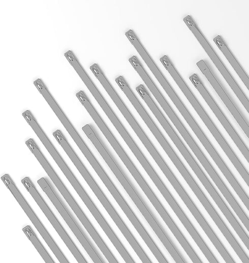 25 PCS Zip Ties Heavy Duty, Outdoor Cable Ties, Zip Ties 10 Inch, 304 Stainless Steel Zip Ties, for Home Improvement, Machinery, Vehicles, Farms, ...