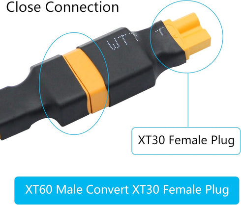 XT60 Male to XT30 Female Adaptor,XT30 Female to XT60 Male Wireless Connector Plug for RC FPV Drone Car Lipo NiMH Battery Charger ESC(4Pcs)......