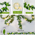 Battery Operated Vine String Lights, 33 Ft 100Led 8 Modes, Warm White Light with Green Vine, Suitable for Indoor and Outdoor, Wedding, Garden, Par...